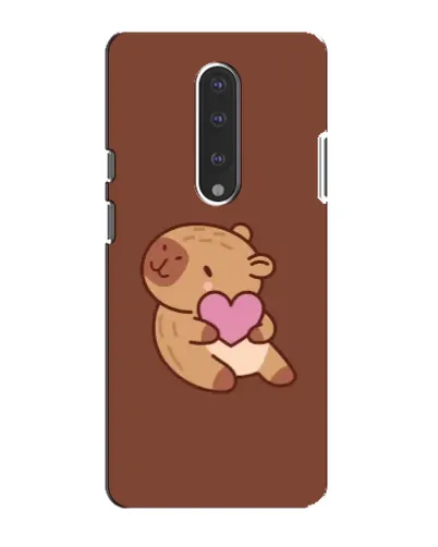 Чехол для OnePlus 7 с картинкой «Капибара с сердцем»