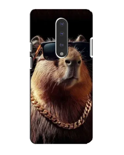 Чехол для OnePlus 7 с картинкой «Капибара золотая цепь»