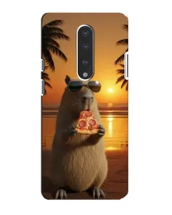 Чехол для OnePlus 7 с картинкой «Капибара с пиццей»
