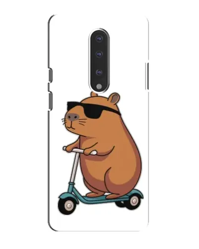 Чехол для OnePlus 7 с картинкой «Капибара на самокате»