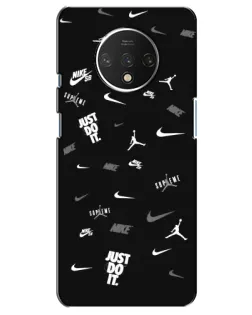 Чохол для OnePlus 7T з картинкою «Nike Black Pattern»