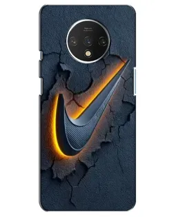 Чехол для OnePlus 7T с картинкой «Объемный логотип Найк»