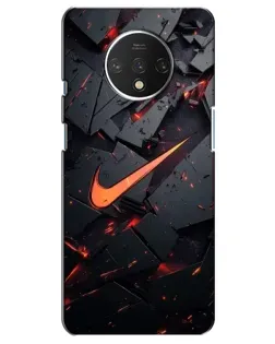 Чехол для OnePlus 7T с картинкой «Nike — эффект разломов»
