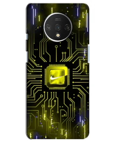 Чехол для OnePlus 7T с картинкой «Nike — золотая искра»