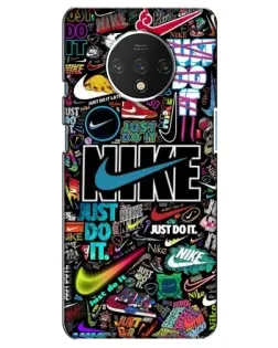 Чохол для OnePlus 7T з картинкою «Яскравий колаж Nike»