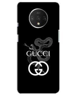 Чохол для OnePlus 7T з картинкою «Gucci — срібна змія»