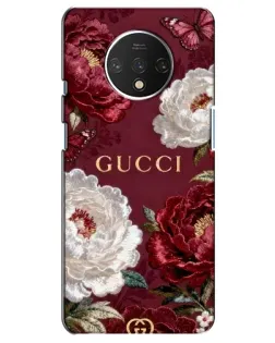 Чехол для OnePlus 7T с картинкой «Gucci — бордовые розы»
