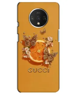 Чехол для OnePlus 7T с картинкой «Gucci — золотые бабочки»
