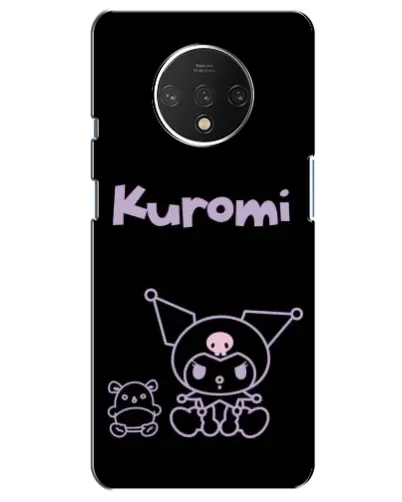 Чохол для OnePlus 7T з картинкою «Kuromi — чорний мінімалізм»