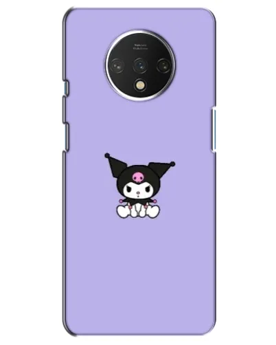 Чохол для OnePlus 7T з картинкою «Kuromi — фіолетовий мінімалізм»