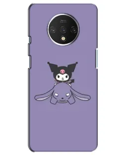 Чохол для OnePlus 7T з картинкою «Kuromi на ліловому фоні»
