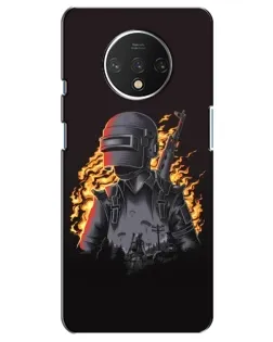 Чохол для OnePlus 7T з картинкою «PUBG — вогняний силует»
