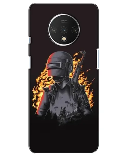 Чохол для OnePlus 7T з картинкою «PUBG — вогняний силует»