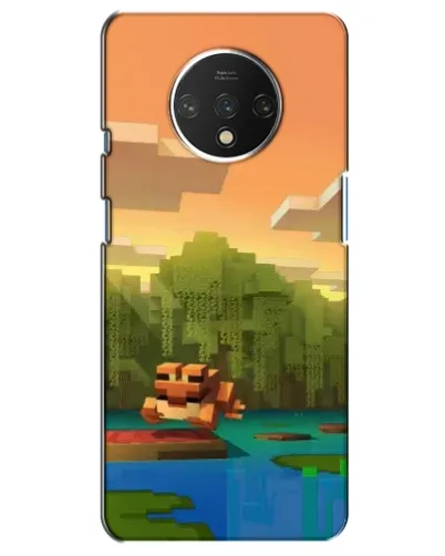 Чохол для OnePlus 7T з картинкою «Майнкрафт захід сонця»
