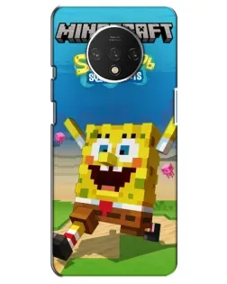 Чехол для OnePlus 7T с картинкой «Губка Боб Minecraft»
