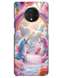 Чохол для OnePlus 7T з картинкою «Веселка і єдинороги»
