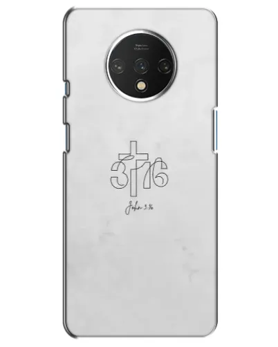 Чехол для OnePlus 7T с картинкой «Иоанна 3:16 Крест»