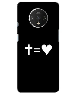 Чехол для OnePlus 7T с картинкой «Крест и Сердце»