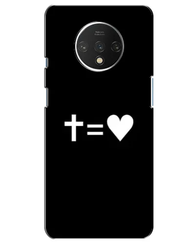 Чехол для OnePlus 7T с картинкой «Крест и Сердце»