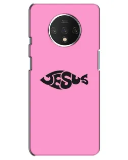 Чехол для OnePlus 7T с картинкой «Розовый символ  Jesus»