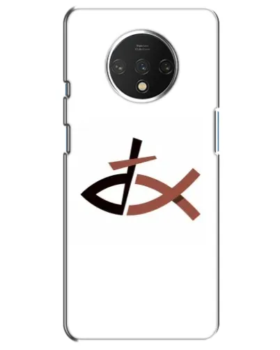 Чехол для OnePlus 7T с картинкой «Рыба и крест»