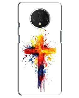 Чехол для OnePlus 7T с картинкой «Акварельный крест»