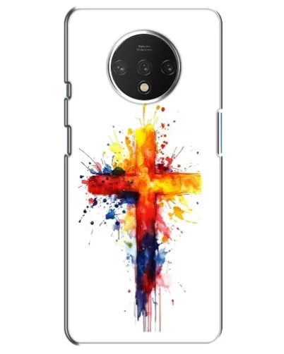 Чехол для OnePlus 7T с картинкой «Акварельный крест»