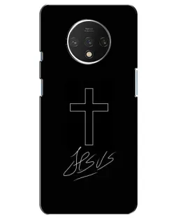 Чехол для OnePlus 7T с картинкой «Графический крест Jesus»