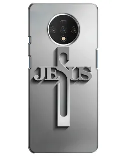Чехол для OnePlus 7T с картинкой «Металлический крест Jesus»