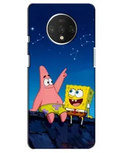 Чохол для OnePlus 7T з картинкою «Губка Боб та Патрік вночі»