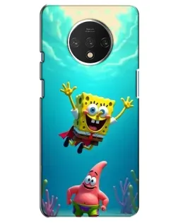 Чехол для OnePlus 7T с картинкой «Спанч Боб под водой»