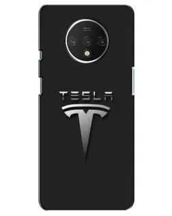 Чехол для OnePlus 7T с картинкой «Стальной логотип Tesla»