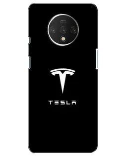 Чехол для OnePlus 7T с картинкой «Tesla White Logo»