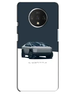 Чехол для OnePlus 7T с картинкой «Серебристый Cybertruck Tesla»