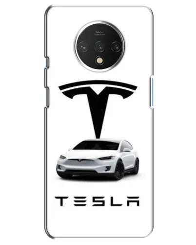 Чехол для OnePlus 7T с картинкой «Tesla White Style»