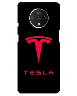 Чехол для OnePlus 7T с картинкой «Tesla Red Logo»