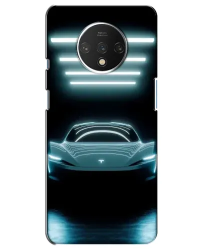 Чехол для OnePlus 7T с картинкой «Tesla в неоне»