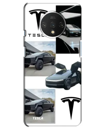 Чехол для OnePlus 7T с картинкой «Коллаж Cybertruck Tesla»