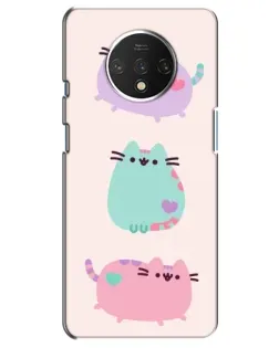 Чохол для OnePlus 7T з картинкою «Pusheen тріо»