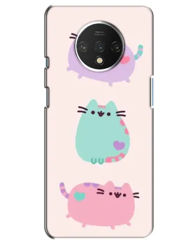 Чохол для OnePlus 7T з картинкою «Pusheen тріо»