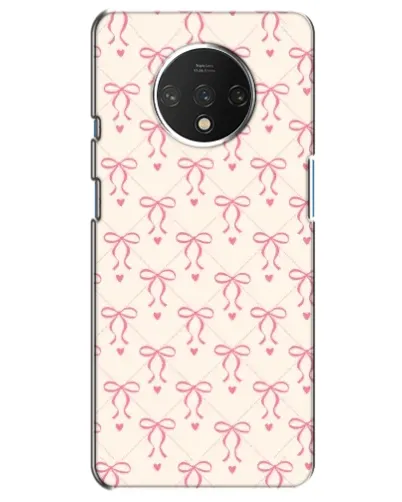 Чохол для OnePlus 7T з картинкою «Рожеві бантики Coquette» Чохол для OnePlus 7T з картинкою «Рожеві бантики Coquette»