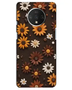 Чохол для OnePlus 7T з картинкою «Візерунок з маленьких соняшників»