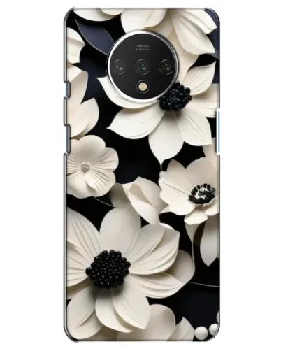 Чохол для OnePlus 7T з картинкою «Об'ємні білі квіти»