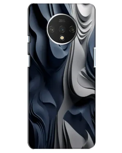 Чохол для OnePlus 7T з картинкою «Об'ємні сині складки»