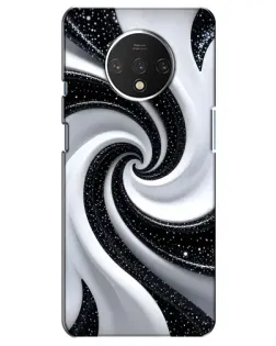 Чохол для OnePlus 7T з картинкою «Чорно-біла спіраль»