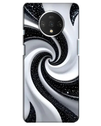 Чохол для OnePlus 7T з картинкою «Чорно-біла спіраль»