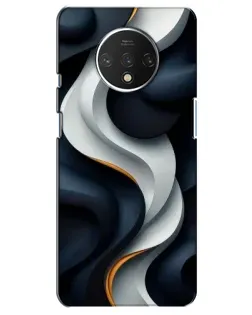 Чохол для OnePlus 7T з картинкою «Об'ємні чорно-білі стрічки»