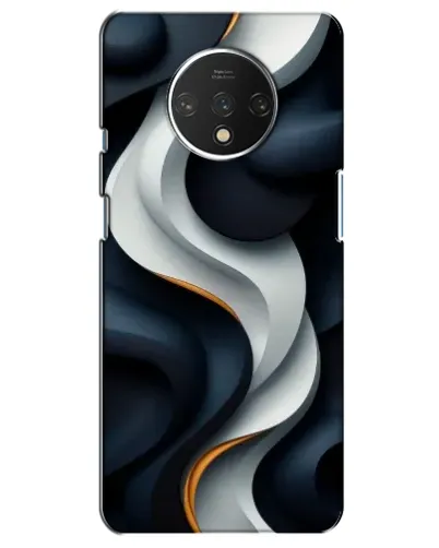 Чохол для OnePlus 7T з картинкою «Об'ємні чорно-білі стрічки»