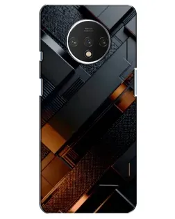 Чохол для OnePlus 7T з картинкою «Чорні геометричні блоки»
