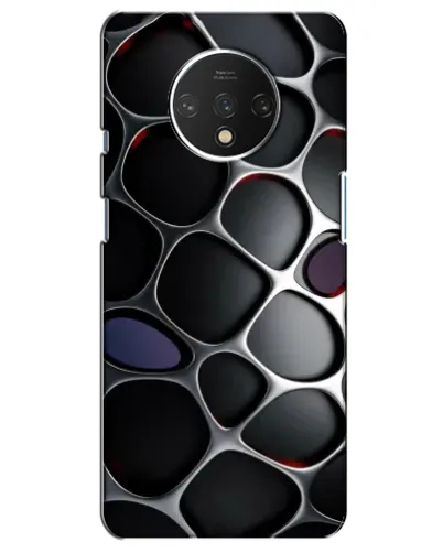 Чохол для OnePlus 7T з картинкою «Об'ємна темна решітка»